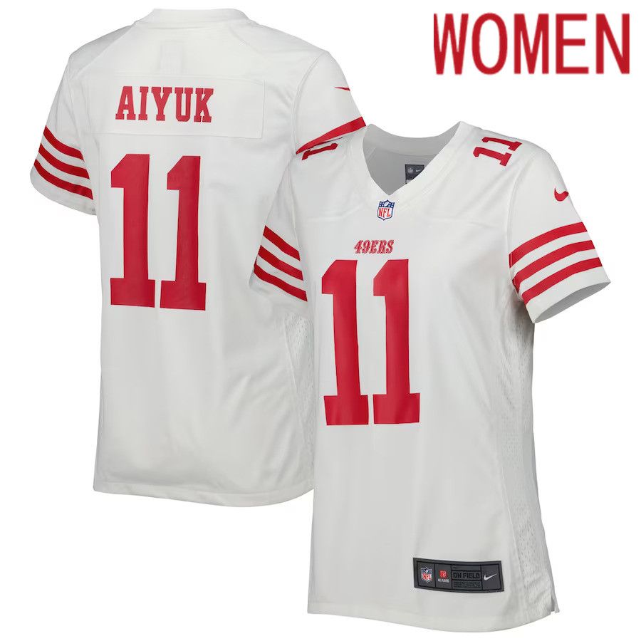 Women San Francisco 49ers #11 Brandon Aiyuk Nike White Game Player NFL Jersey->tampa bay buccaneers->NFL Jersey